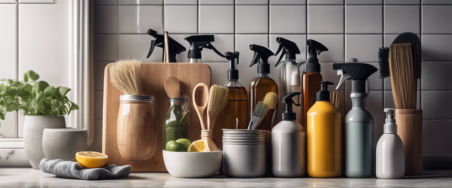 Kitchen cleaning setup