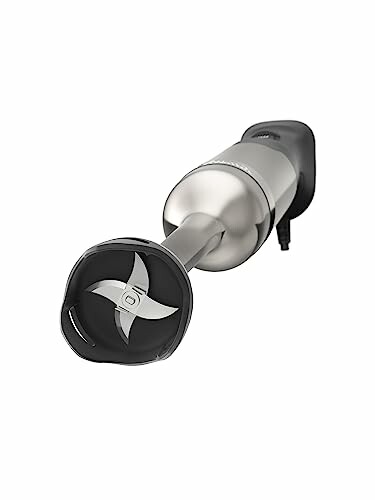 Silver hand blender with blade attachment