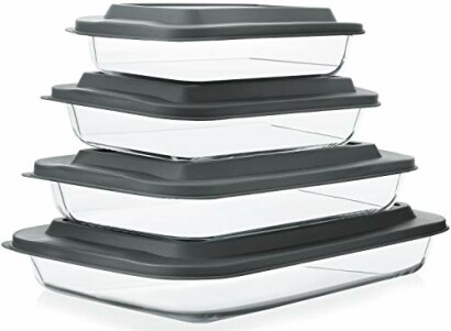 M MCIRCO 8-Piece Deep Glass Baking Dish Set