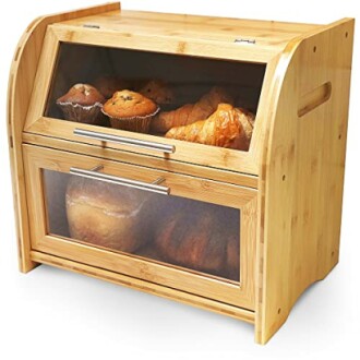 Arise Stylish Bamboo Bread Box